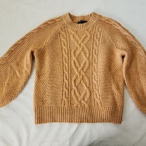 Ann Taylor cable sweater - Camel heather - Size medium
